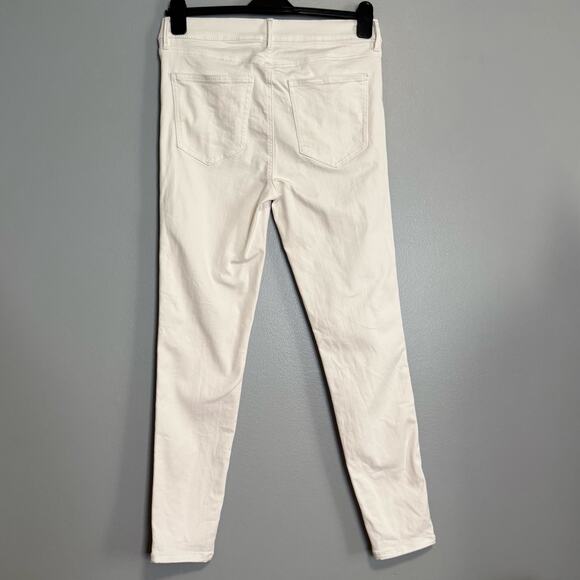 Ann Taylor White Denim The Skinny Leg High Rise Jean 10 - Picture 5 of 6